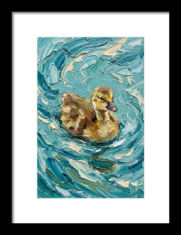 Gosling In Turquoise Waters