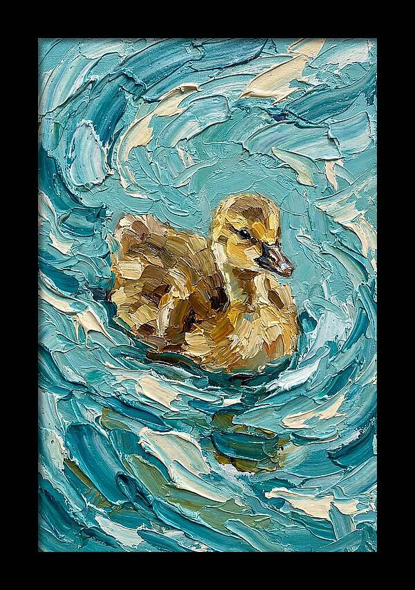 Gosling In Turquoise Waters