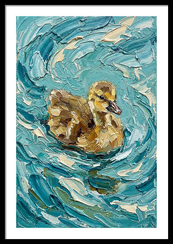 Gosling In Turquoise Waters
