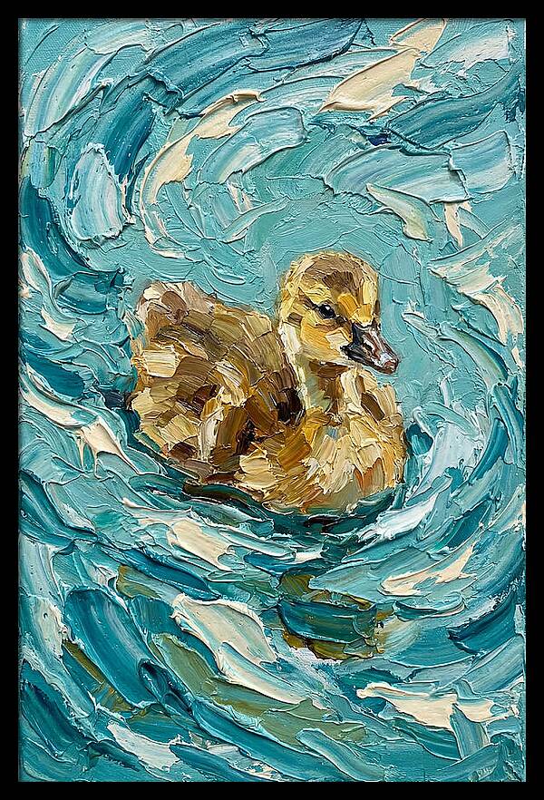 Gosling In Turquoise Waters