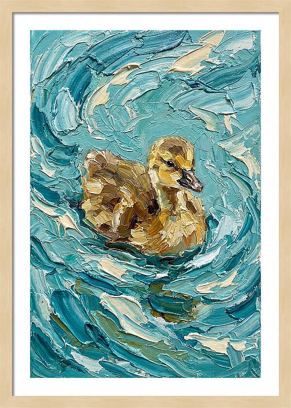 Gosling In Turquoise Waters