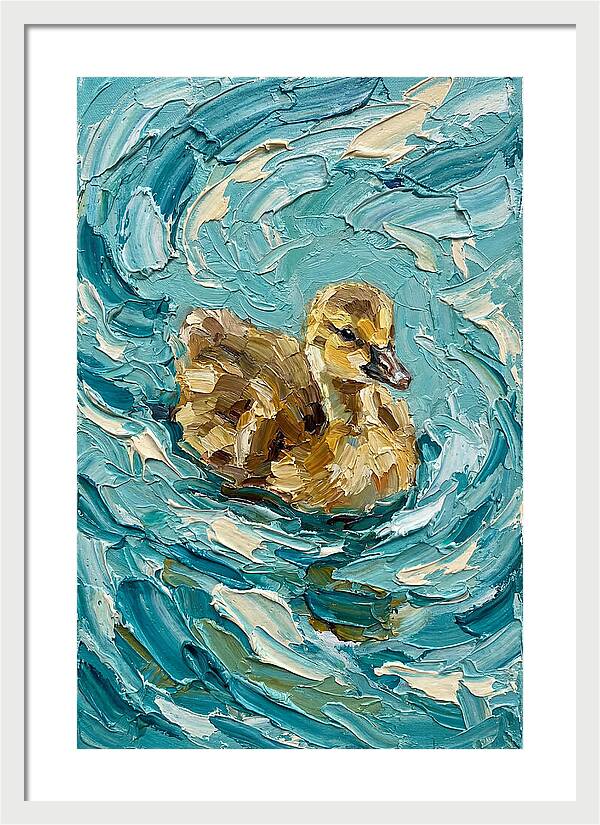 Gosling In Turquoise Waters