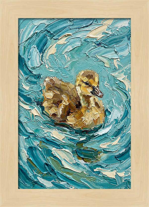 Gosling In Turquoise Waters