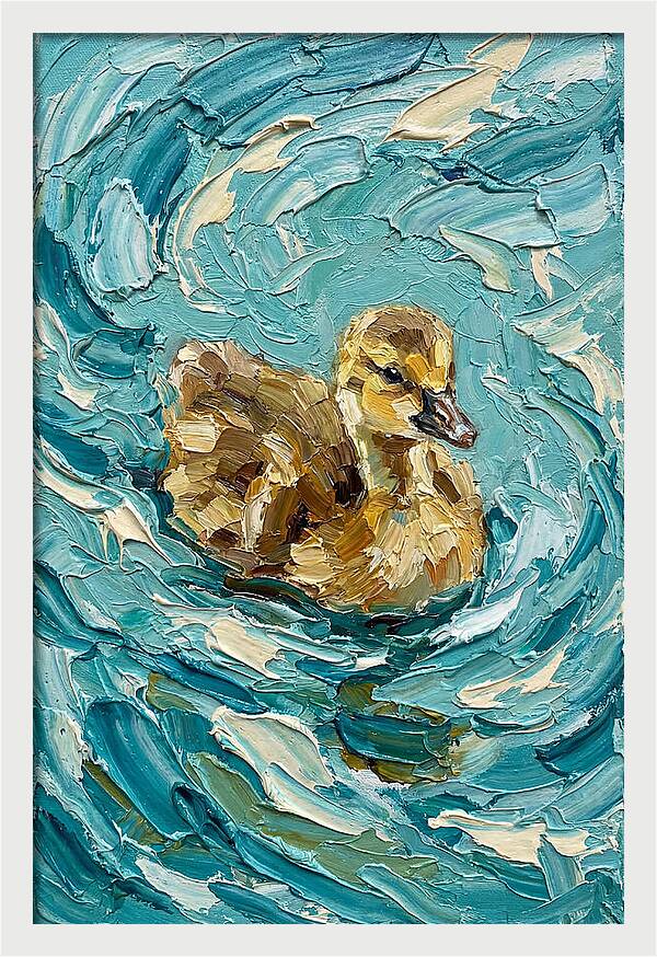 Gosling In Turquoise Waters