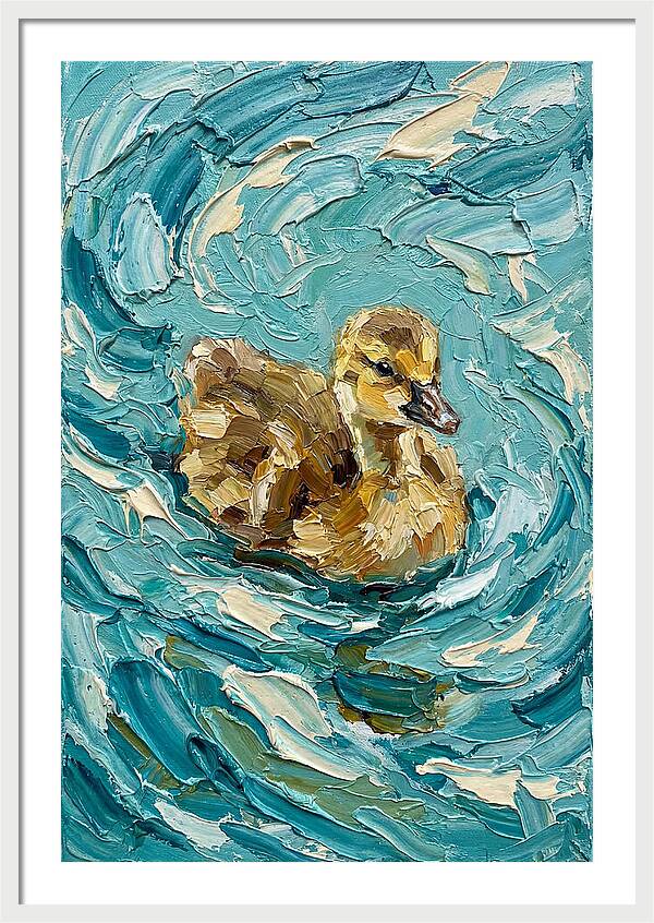 Gosling In Turquoise Waters