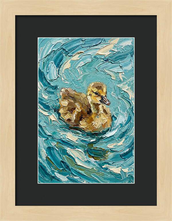 Gosling In Turquoise Waters