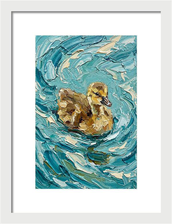 Gosling In Turquoise Waters