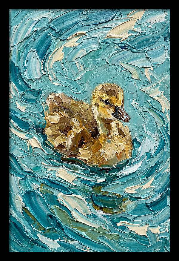 Gosling In Turquoise Waters