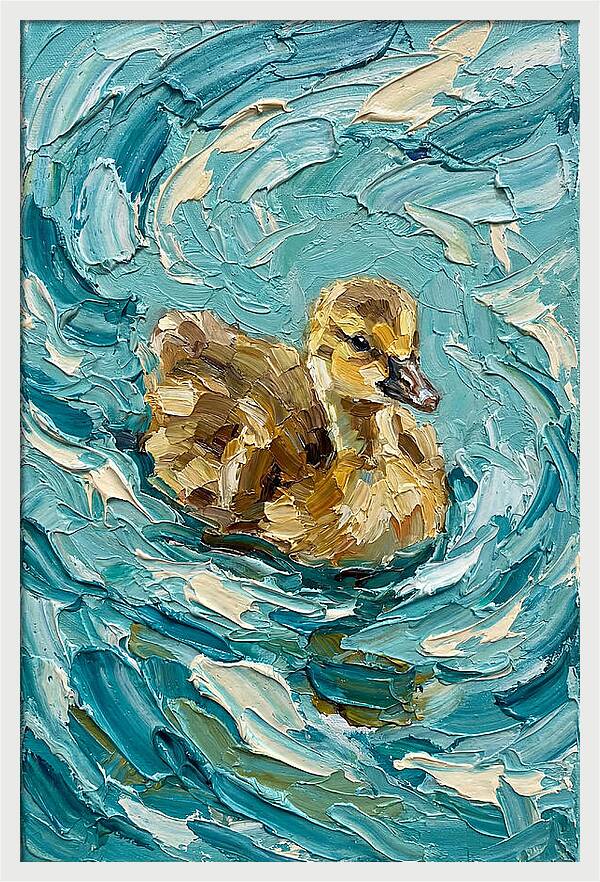 Gosling In Turquoise Waters