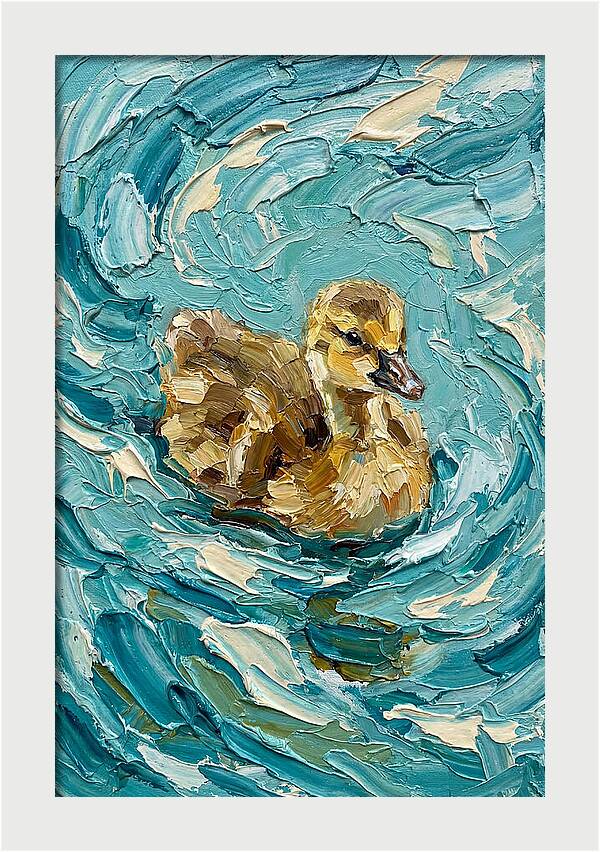 Gosling In Turquoise Waters