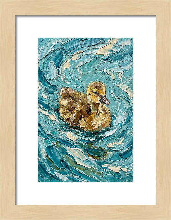 Gosling In Turquoise Waters