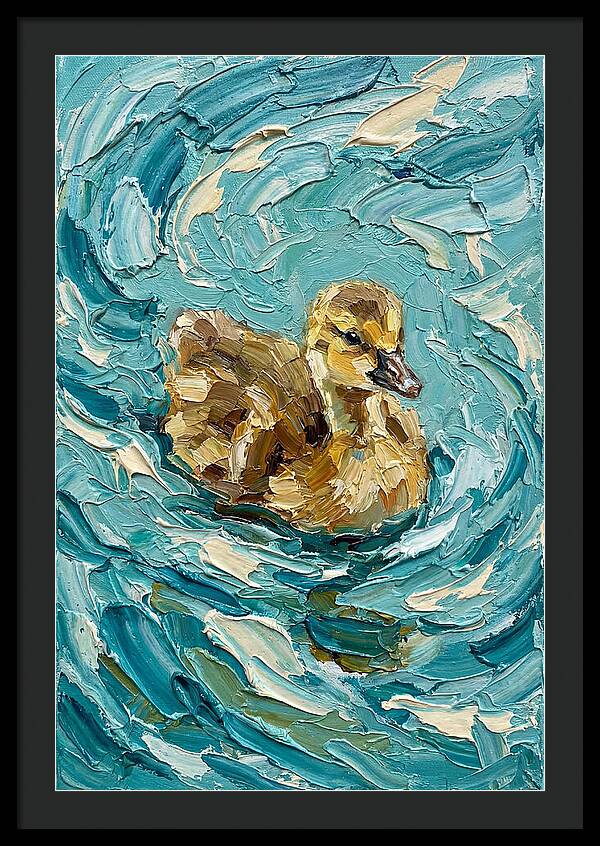Gosling In Turquoise Waters