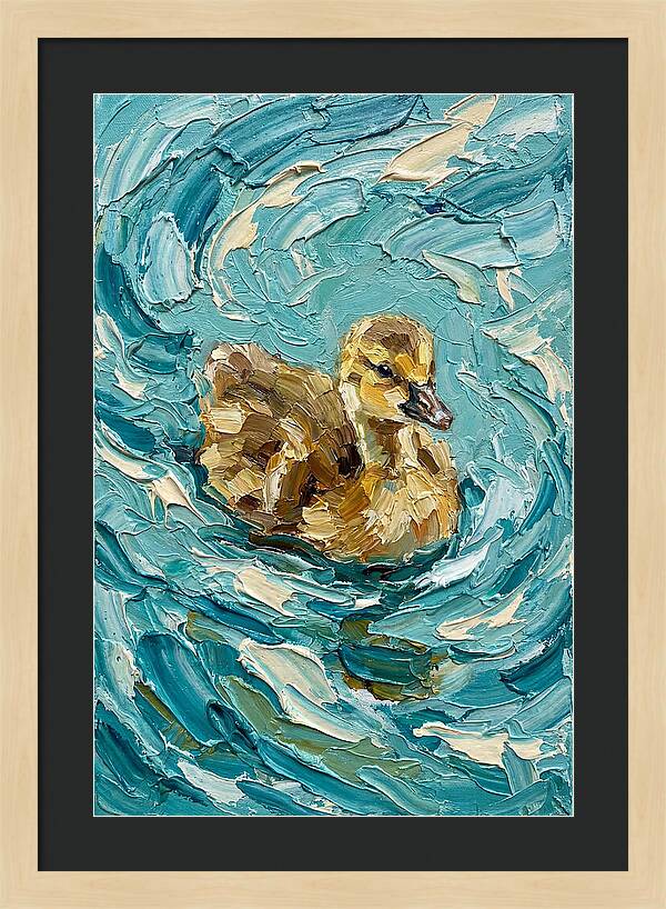 Gosling In Turquoise Waters