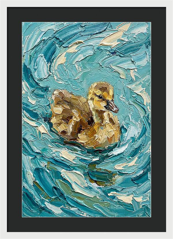Gosling In Turquoise Waters