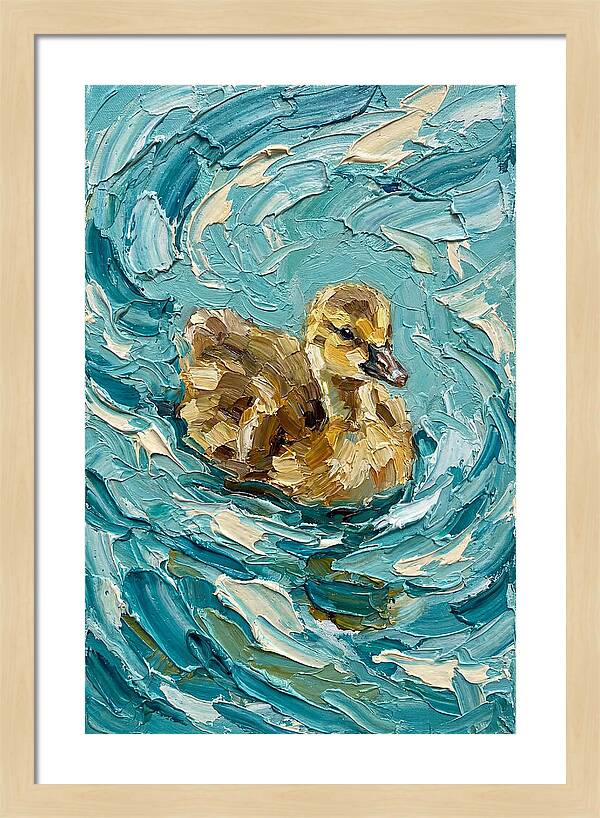 Gosling In Turquoise Waters