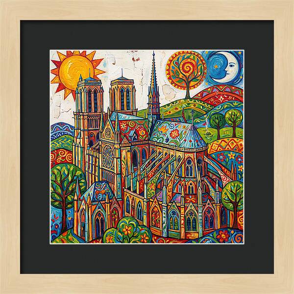 Gothic Cathedral In Vibrant Colors