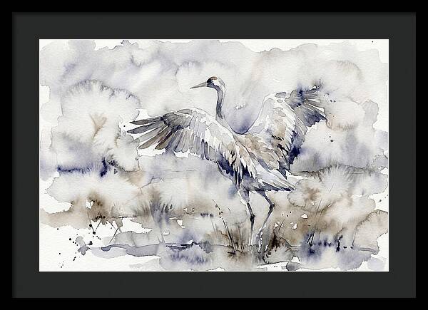 Graceful Crane In Watercolor