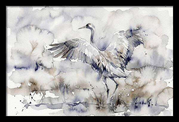 Graceful Crane In Watercolor