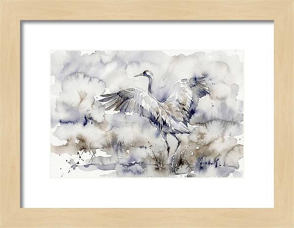 Graceful Crane In Watercolor