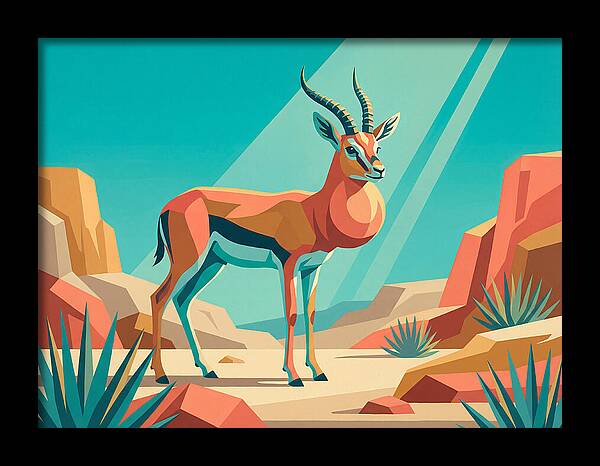 Graceful Gazelle Amidst Desert Dunes