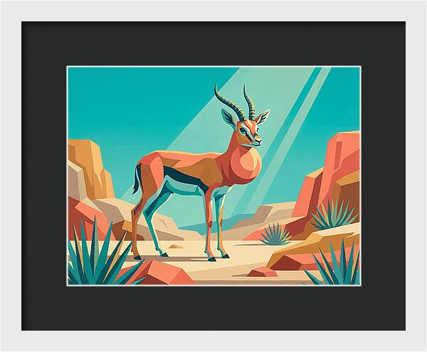 Graceful Gazelle Amidst Desert Dunes