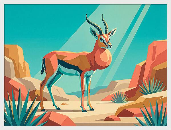 Graceful Gazelle Amidst Desert Dunes