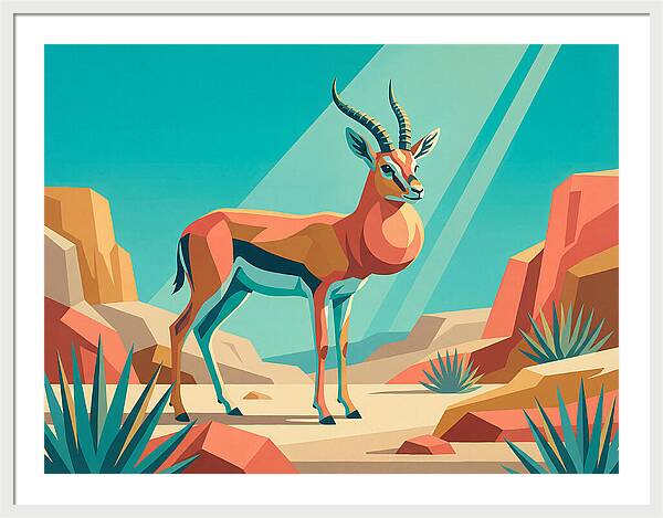 Graceful Gazelle Amidst Desert Dunes
