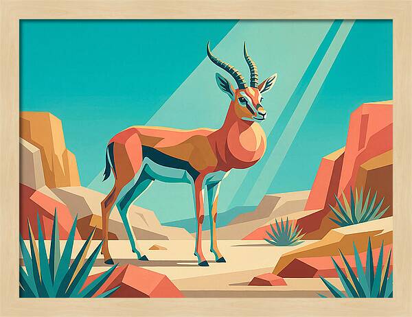 Graceful Gazelle Amidst Desert Dunes