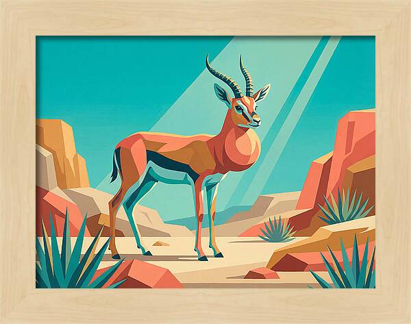 Graceful Gazelle Amidst Desert Dunes