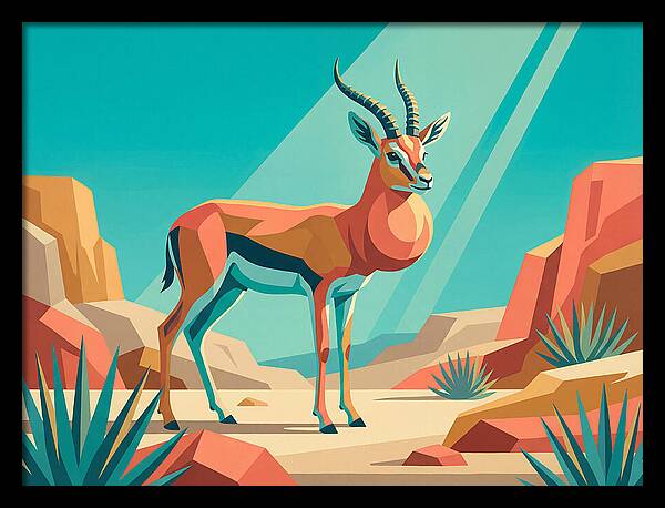 Graceful Gazelle Amidst Desert Dunes