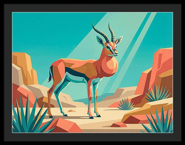 Graceful Gazelle Amidst Desert Dunes