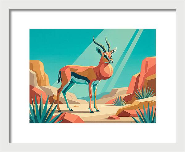 Graceful Gazelle Amidst Desert Dunes