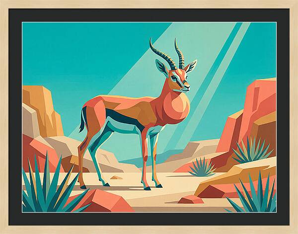 Graceful Gazelle Amidst Desert Dunes