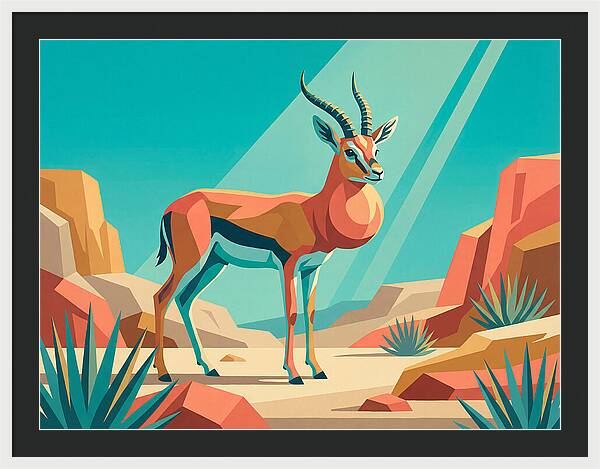 Graceful Gazelle Amidst Desert Dunes