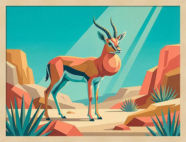 Graceful Gazelle Amidst Desert Dunes