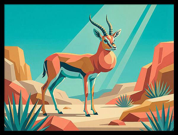 Graceful Gazelle Amidst Desert Dunes