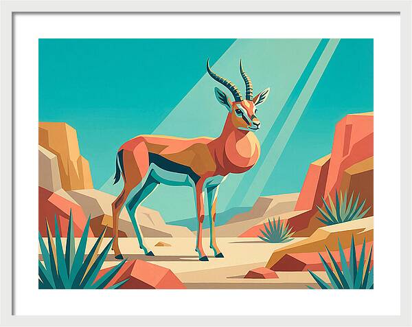 Graceful Gazelle Amidst Desert Dunes