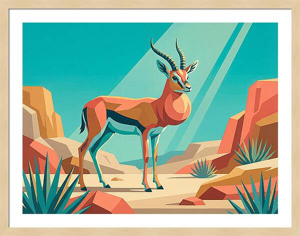 Graceful Gazelle Amidst Desert Dunes