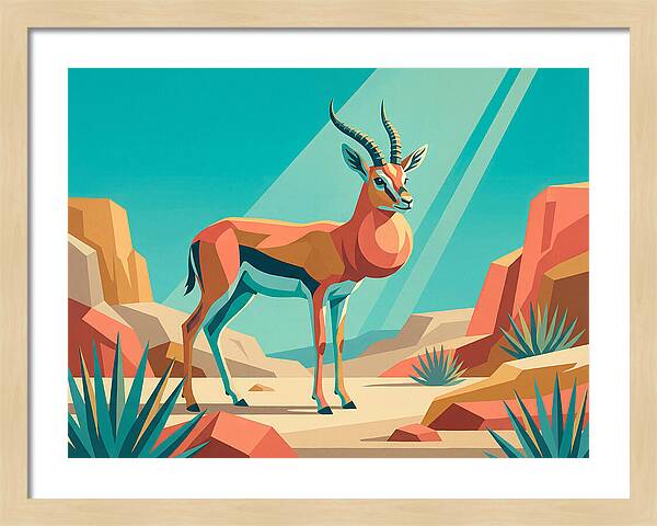 Graceful Gazelle Amidst Desert Dunes