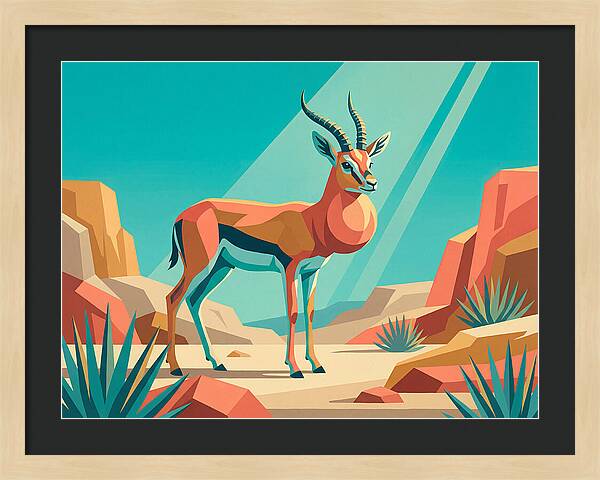 Graceful Gazelle Amidst Desert Dunes