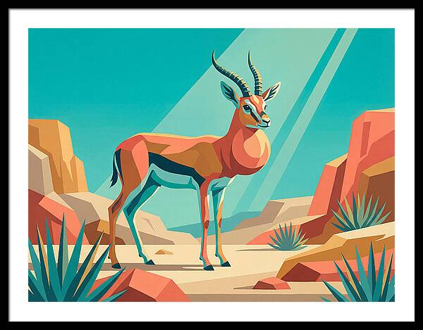 Graceful Gazelle Amidst Desert Dunes