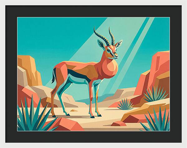Graceful Gazelle Amidst Desert Dunes