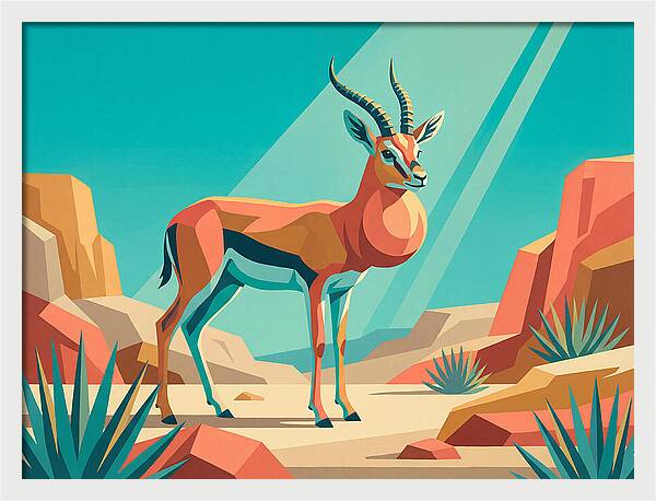 Graceful Gazelle Amidst Desert Dunes