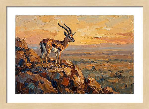 Graceful Gazelle Silhouetted At Dusk
