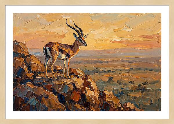 Graceful Gazelle Silhouetted At Dusk