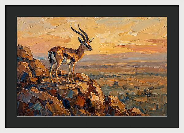 Graceful Gazelle Silhouetted At Dusk