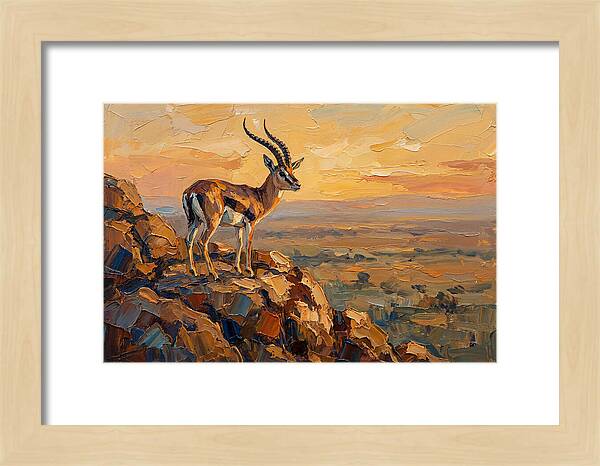 Graceful Gazelle Silhouetted At Dusk