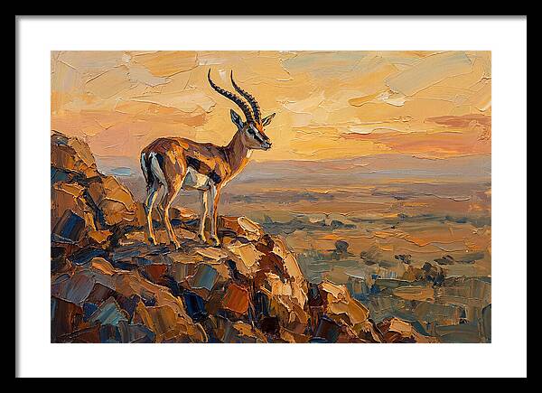 Graceful Gazelle Silhouetted At Dusk