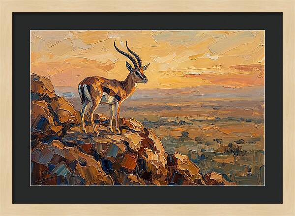 Graceful Gazelle Silhouetted At Dusk