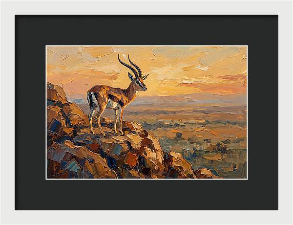 Graceful Gazelle Silhouetted At Dusk
